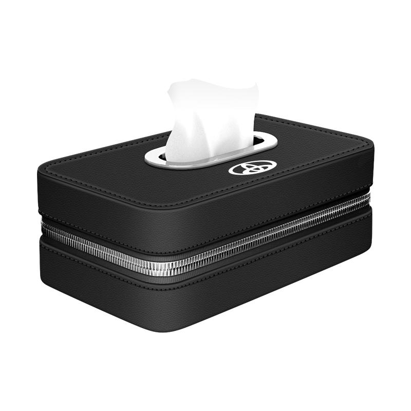 

Car Leather Tissue Box With A Simple And High-End Feel, Car Seat Back Box For Toyota Gazoo Racing Corolla Yaris Chr Auris Rav4