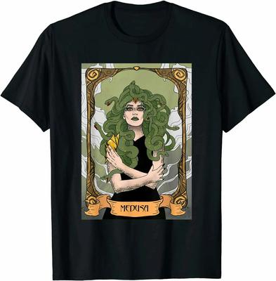 Ancient Greece Mythology Snakes Medusa Greek Goddess T-Shirt. Summer Cotton Short Sleeve O-Neck Mens T Shirt New S-3XL