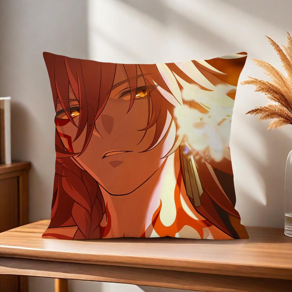 Comfortable soft Pillow Case for Sofa Rail Game Living Room Home office Star H-Honkai Decor and Protective Covers