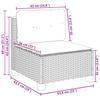 Vidaxl 10-Cz. Set di Mobili da Giardino con Cuscini, Beige, Polyrattan