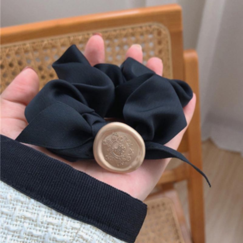 Scrunchie din piele de vară Coreea Scrunchie mare pentru păr femei Benzi elastice pentru păr Crăciun pentru cap Legături de frânghie de păr Suporturi pentru coadă de cal