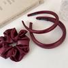 Ancola Red New Autumn Retro Leather Hair Hoop Headbands for Woman Temperament Hair Band Head Rope Female Party Hair Accessories