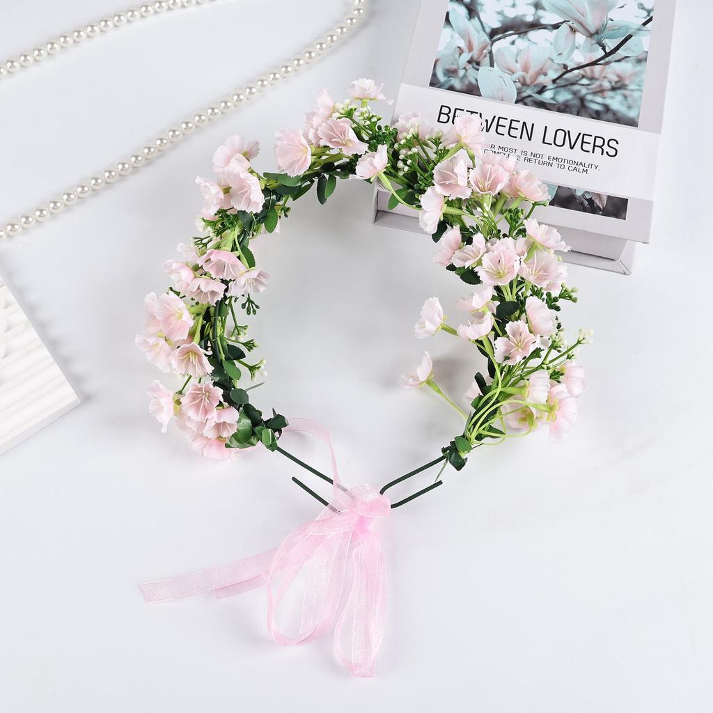 Korean Mori Girl Rattan Flower Headband - Bridal & Children’s Stage Performance Wreath