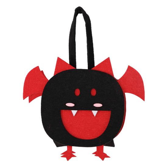Decorative Festival Display Props Halloween Felt Trick or Treat Bags, Cartoon Owl Bat Devil Pumpkin Kids Theme Party Souvenir Pouches Handheld