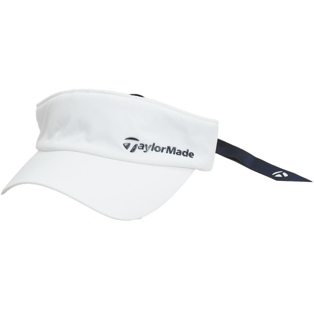 TaylorMade Women's High Crown Ribbon Visor, White, One Size Fits All, 2018 Spring/Summer 2024, TL364