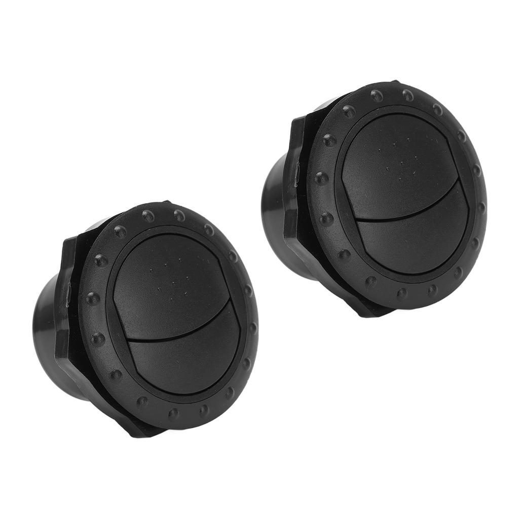2pcs Air Conditioning Outlet Black Round ABS Universal AC Vent for RV Boat Bus Car