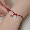 Creative and simple new Chinese small gourd red rope female hand-woven red rope simple life retro copper coin bracelet