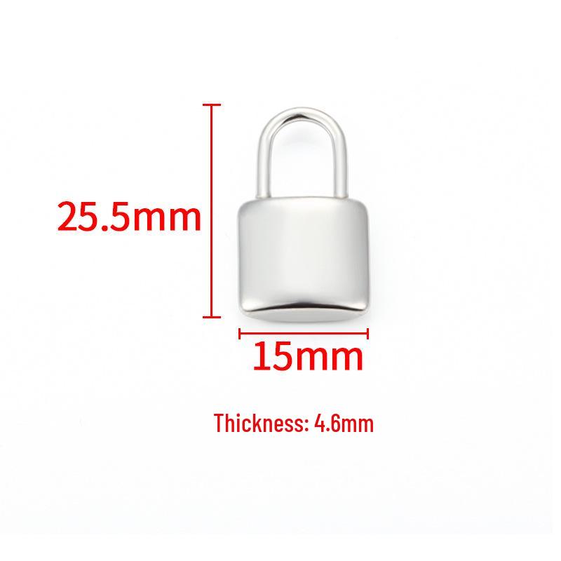 Stainless Steel Heart Lock Pendant for DIY Necklaces & Bracelets - Couple's Fashion Accessory