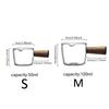 1pc - Two sizes of wooden handled small glass cups, measuring cups, suitable for coffee roasting, kitchen accessory tools,