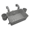 Poolside Storage Basket with Cup Holder Large Capacity Strong Load-bearing Hollow Design Waterproof Swimming Pool Hanging Storage Basket