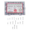 550Pcs 304 SS Wood Screws, Phillips Head #4 #6 #8 #10 #12 Assortment