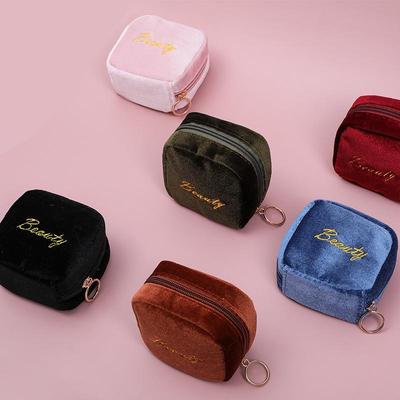 Korean Velvet Lipstick & Makeup Travel Organizer Bag - Celebrity Style, Portable