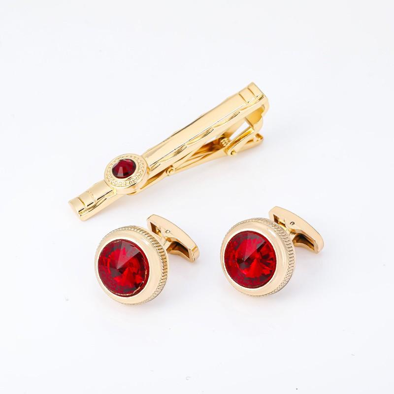 Alloy Tie Clip Cufflink Set Men s Shirt STS-6003