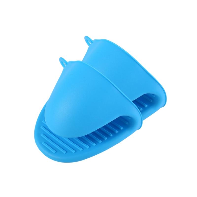 2Pcs Thick Silicone Oven Gloves Heat Resistant Anti-Scald Gloves for Cooking Pinch Grips Pot Holder Silicone Kitchen Accessories
