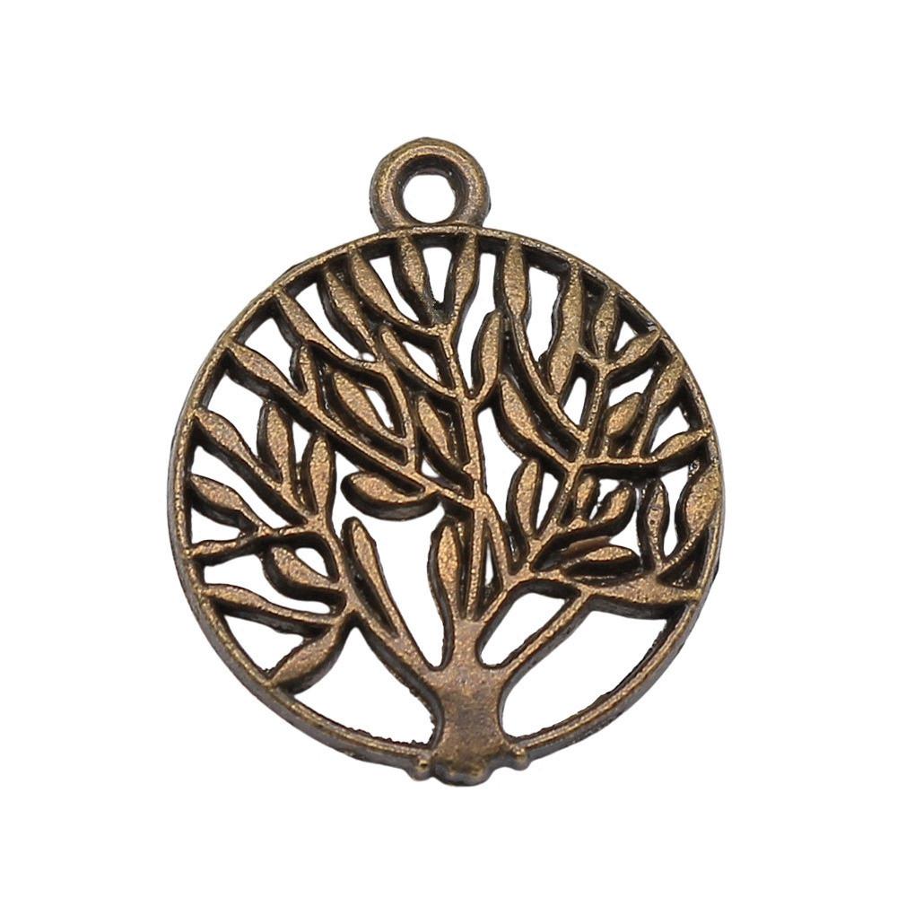 Tree Of Life Charms Antique Round Pendants For Spiritual DIY Jewelry