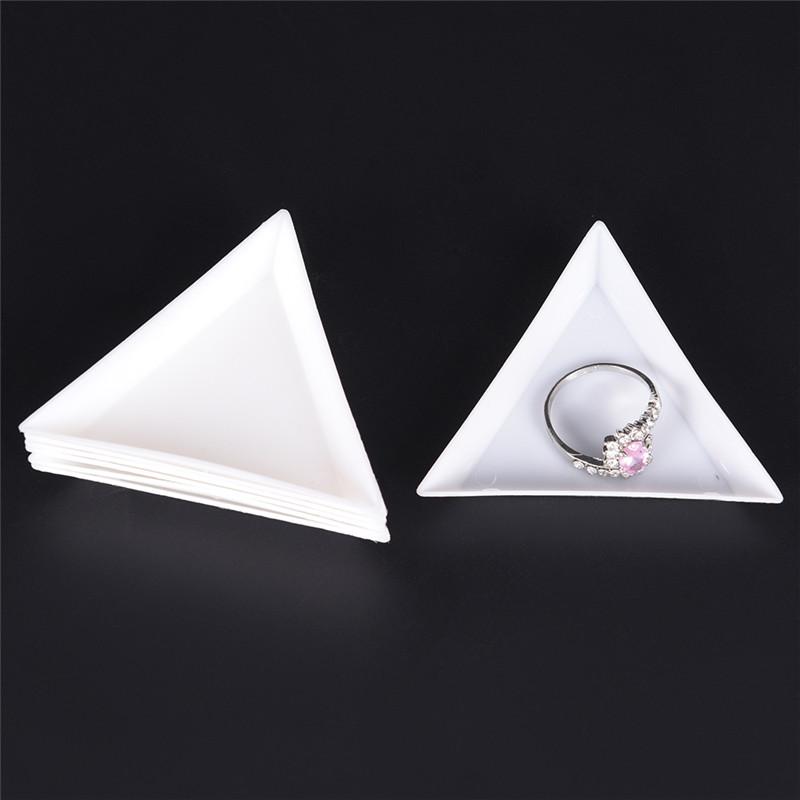 10 Stück Gleichseitige Dreiecksplatte zur Aufbewahrung von Schmuckperlen Umweltfreundlicher Kunststoff