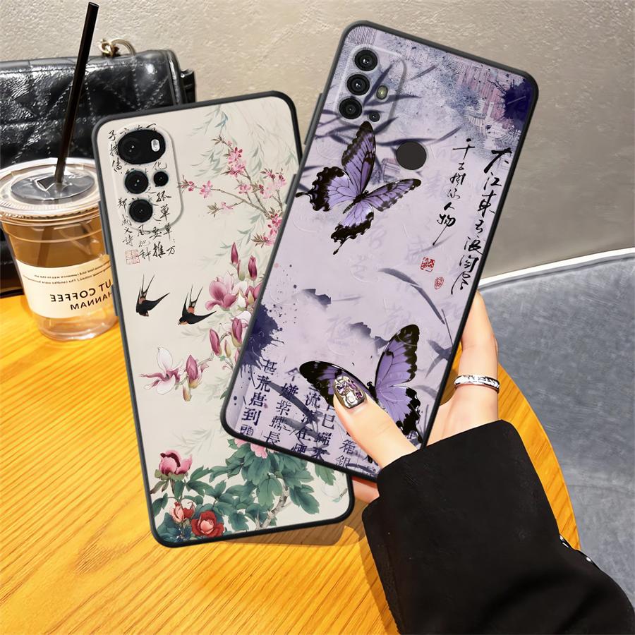 Retro Butterfly Case for Motorola Moto G22 Edge40 G71 G52 G50 G51 G73 G32 Edge 20 Pro 30 Lite G60s G53 G30 Phone Cover