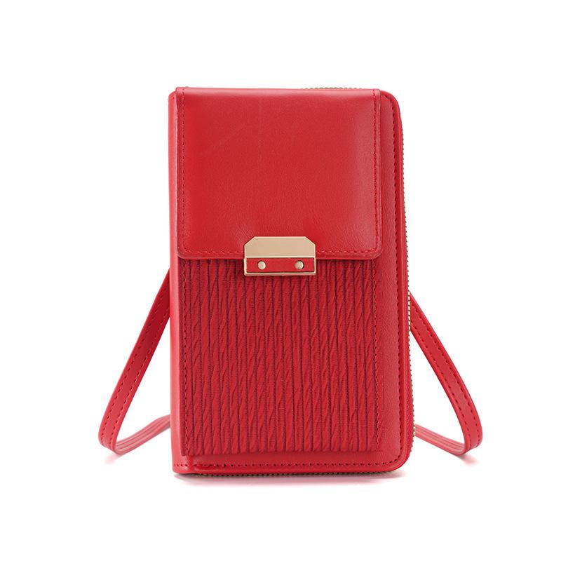 Trendy and Simple Crossbody Bag, Korean-style Lockable Small Square Wallet, Ladies' Single-shoulder Bag