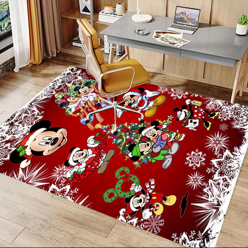 Mickey Minnie Christmas Carpet For Playroom Bedroom Living Room Sofa Home Decorkids Game Area Rug Nonslip Floor Mat