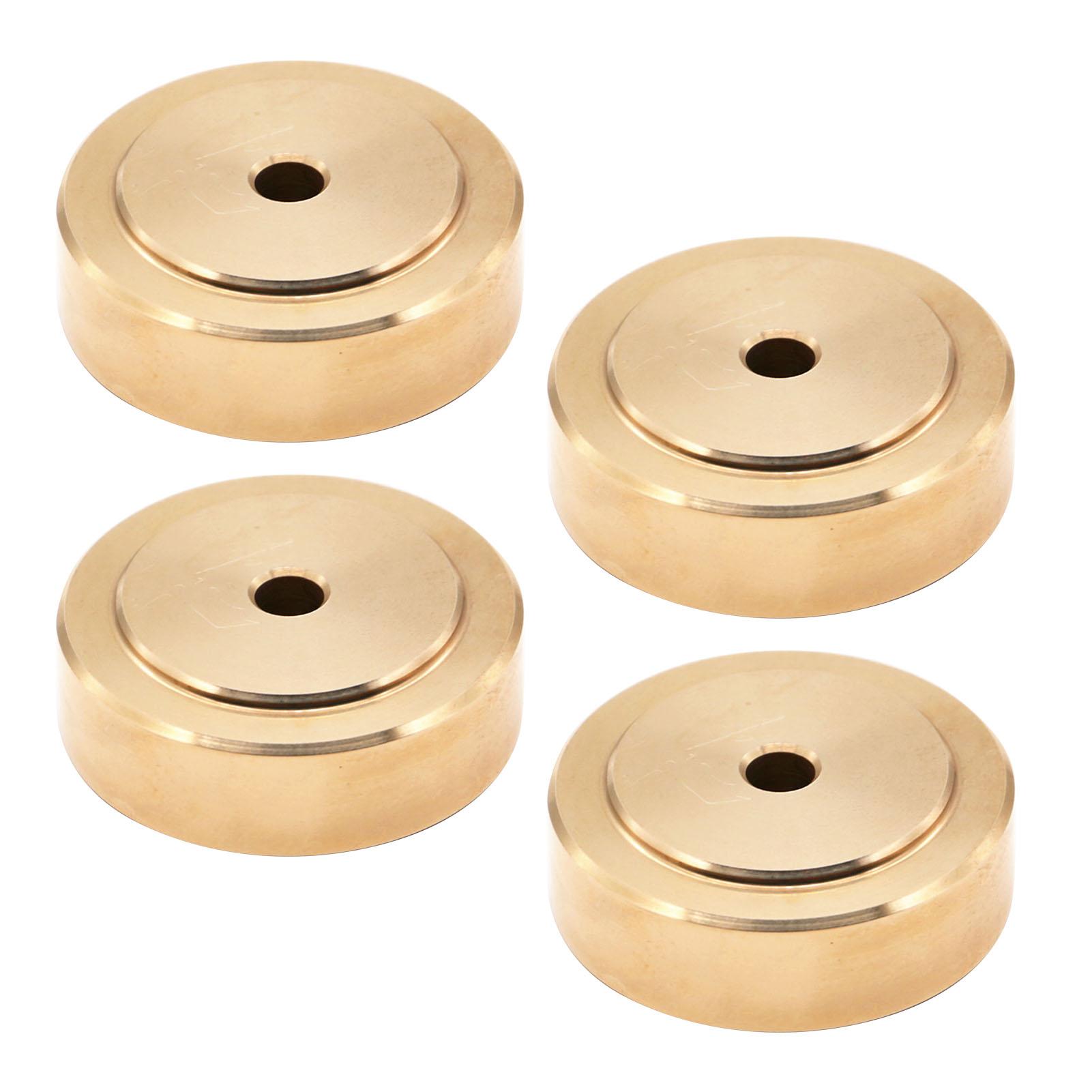 

4pcs Brass Cutting Board Feet with Anti Slip Rubber Screws Kit Noise Reducing Speaker Isolation Pads for Kitchen HiFi Amplifier