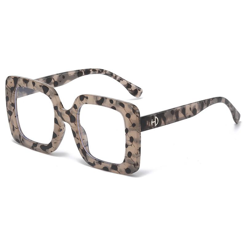 Tr2128 European And American Fashion Large Frame Tr90 Glasses Frame 2022 New Anti-Blue Light Plain Men'S And Women'S Street Shot Flat Glasses