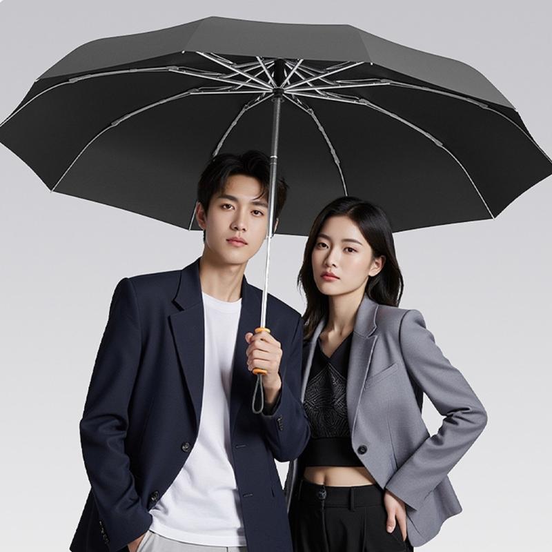 Automatic Stormprevent Umbrella With Simple Open Large Canopy Wind Resistant For Heavy Rain Prevent And Reverse Folding