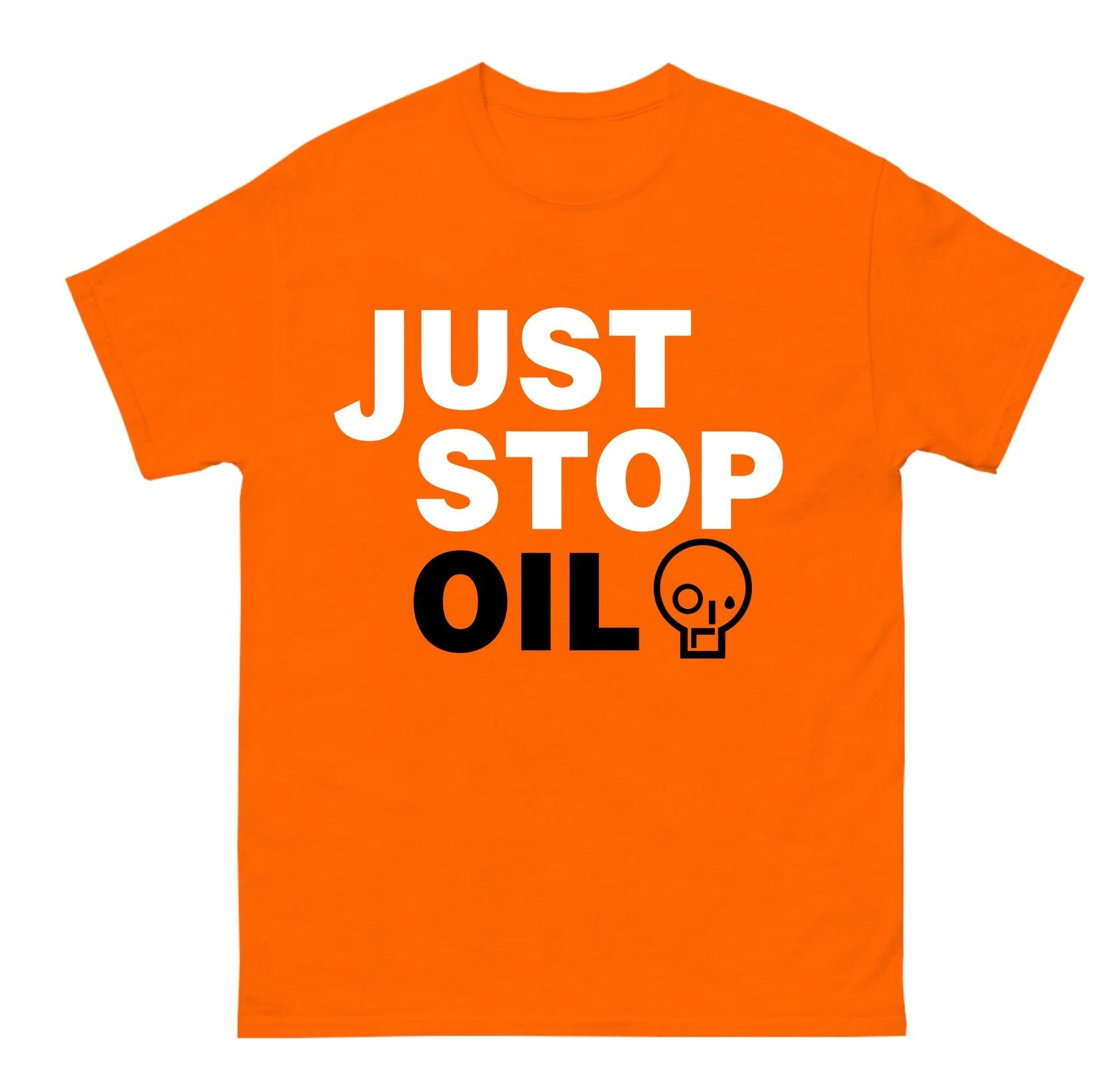 Just Stop Oil T-Shirt, Anti Environment Protest Save Earth Activist Green Tee S