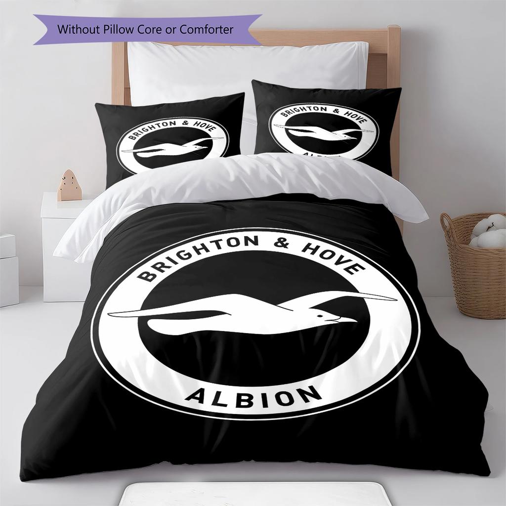 Brighton Muster Bettwäsche, Steppbett Set Bettbezug Kissenbezug Zuhause Geburtstagsgeschenk (1 Bettbezug + 2 Kissenbezüge, ohne Füllung)