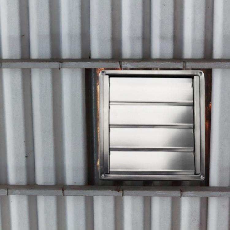 150mm Stainless Steel Square Ventilation Cover Air Outlet External Wall Rain Caps Stainless Steel Air Vent Duct Grills