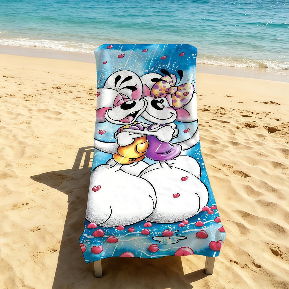 Schattige D-Diddl Cartoon Handdoek Voor Buiten Kamperen Strandhanddoek Super Absorberend Sneldrogende Zomerhanddoek