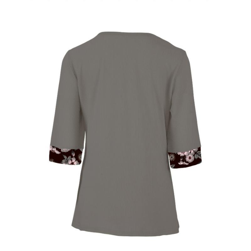 Yyfs Womens Summer Fashion Casual Spring Flower Pattern Print Short Sleeve Square Collar Blouses Shirts