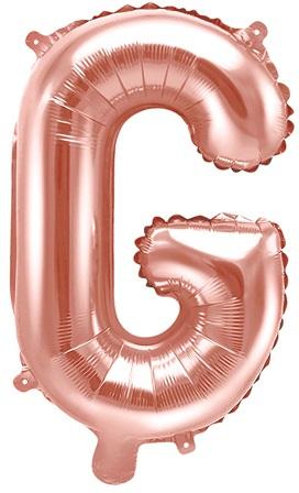 Balon Foliowy Litera G 35Cm Różowe Złoto 1Szt.