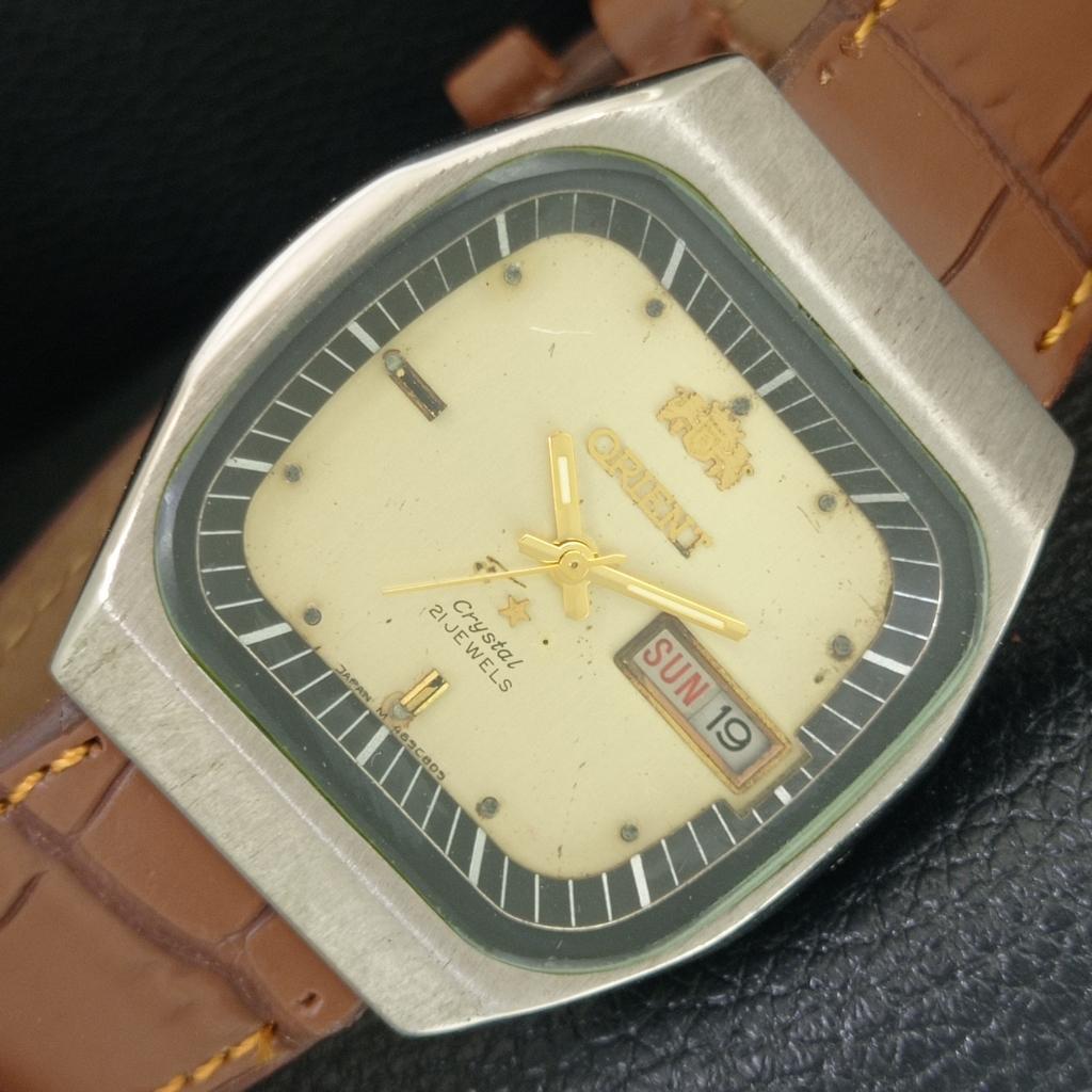 

АВТОМАТИЧЕСКИЕ ВИНТАЖНЫЕ ORIENT CRYSTAL ЯПОНИЯ 46941 МУЖСКИЕ ОРИГИНАЛЬНЫЕ ЧАСЫ С ЦИФЕРБЛАТОМ a703335-1