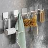 Wall Hook Hanger Adhesive Key Holder Towel Shelf Robe Storage Rack Multi-purpose Sticky Load-bearing for Home Kitchen