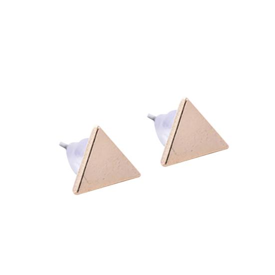 1 Pair Ear Studs Triangle Fashion Jewelry Alloy Lady Punk Style Simple Triangle Earring for Dating
