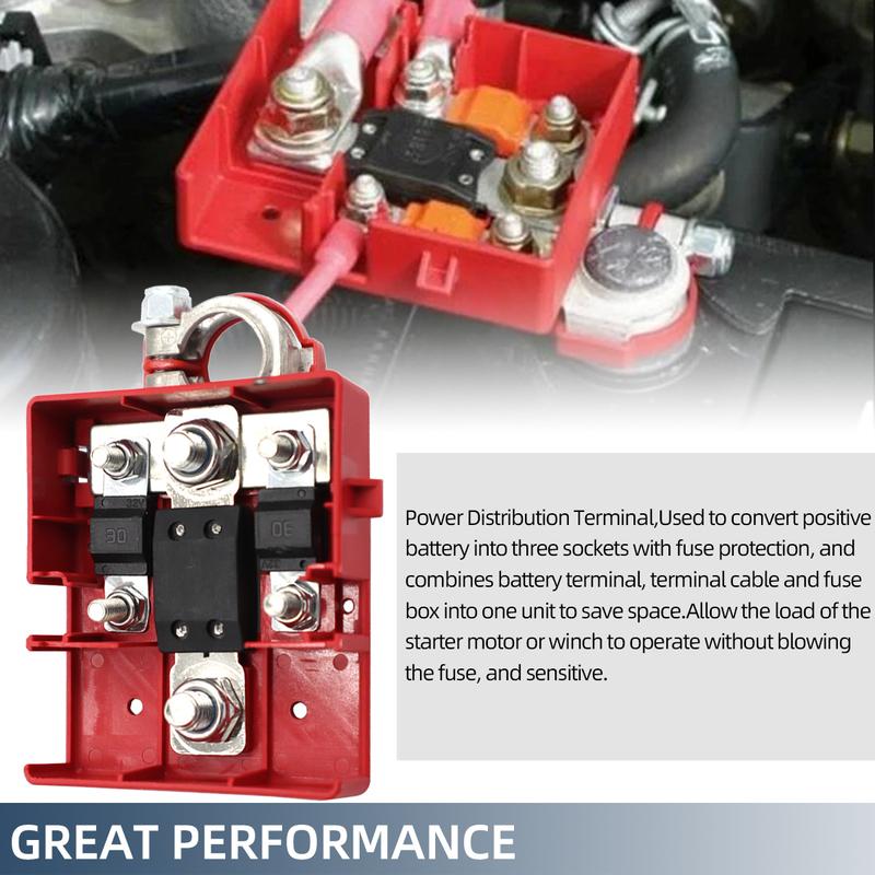 Car Quick Release Fused Battery Distribution Terminal Clamp Pile Head Connectors 32V 400A for Caravans camper Boat Truck