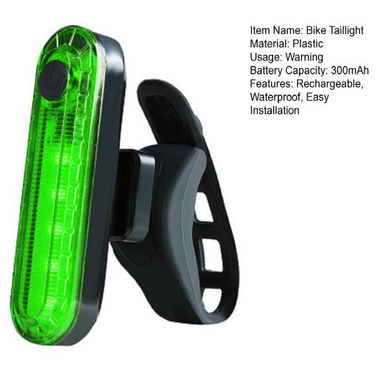 Bicycle Taillight USB Rechargeable Waterproof Ultra Bright LED Lamp Bike Parts Safety Alert