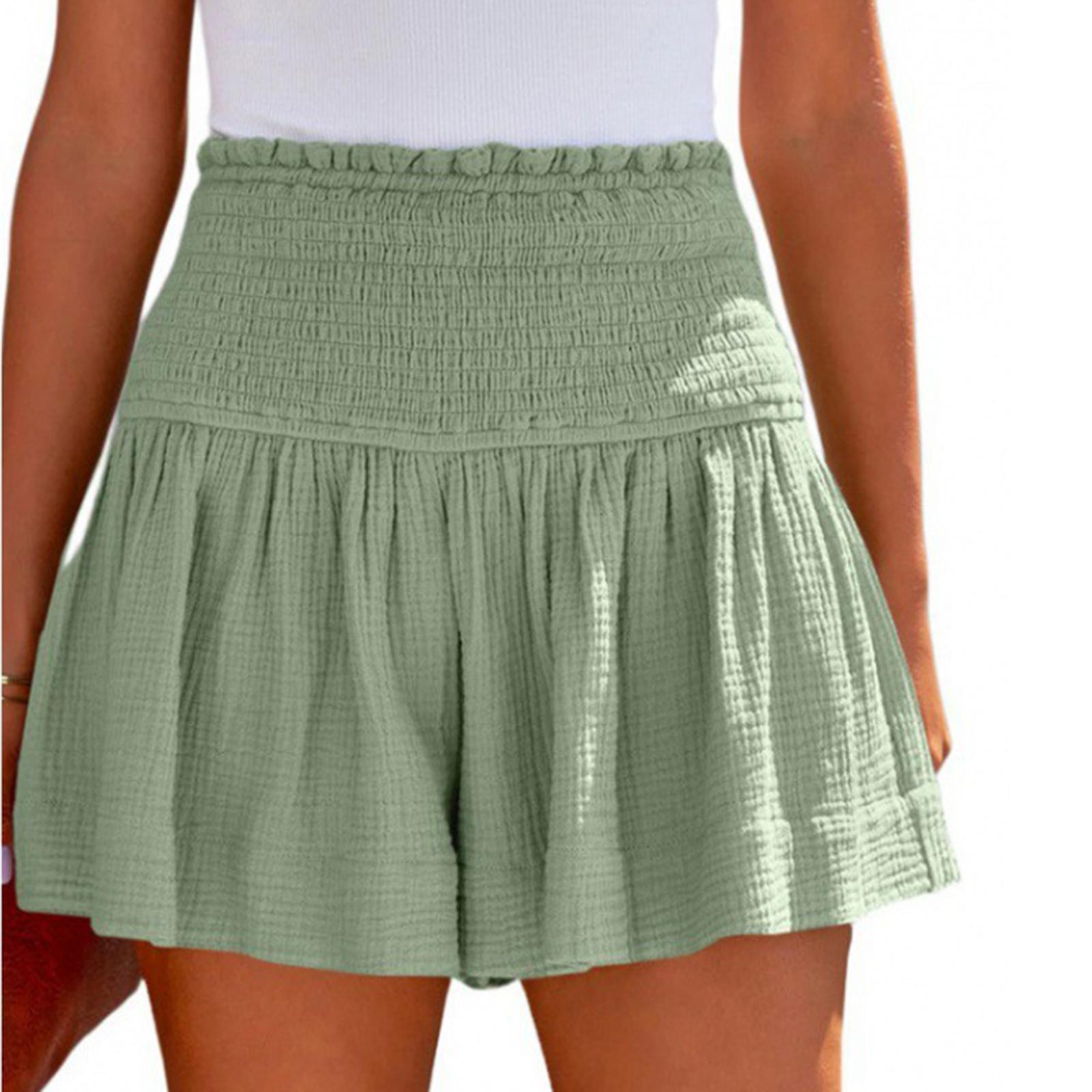 

Ladies Casual Large Color Breathable Fashion Wide Leg Shorts L