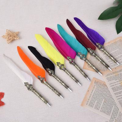 Stylo Plume, Set Porte-Stylo à Encre, Stylo Style Classique Écriture Cadeau de Noël
