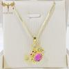 Colorful Gorgeous Animal Crabs Drop 316L Stainless Steel Golden Necklace Woman Man Lightweight Neck Chain Fashion Choker Zircon