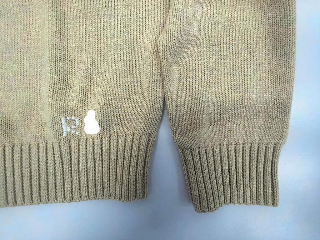 Cross-Border High-Quality Scanable R-L Pure Cotton Heavy-Duty Cartoon Little Bear Women's Sweater - Autumn/Winter 2025 Edition