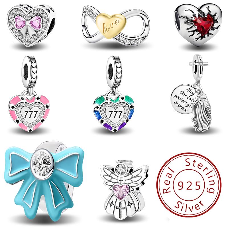 Copper Creativity Luminous Bow Love Heart Series Bead Diy Bracelet Bangle Making Gift Of High Quality Fine Jewelry