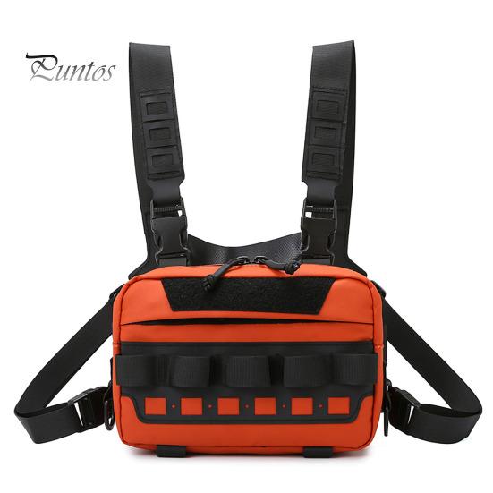 

Нагрудна сумка для чоловіків, жінок, водонепроникна спортивна на відкритому повітрі, нагрудна сумка, біг, жилет, сумка для фітнесу, тренувань, велосипедних прогулянок. помаранчевий