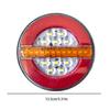 Utility Trailer Lights 5.3 Inch Round Trailer Tail Lights LED Rear Lighting Stop Turn Lamp Safety Accessories For RV Car Truck