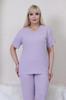 Women's Style Plus Size Pajama Set Pink Big Size Capri Pajama Set
