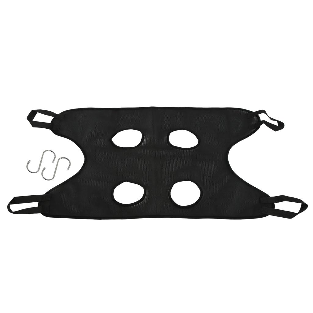 Pet Grooming Hammock Breathable Dog Grooming Sling for Pet Bathing Washing Grooming and Trimming NailBlack 99x56cm