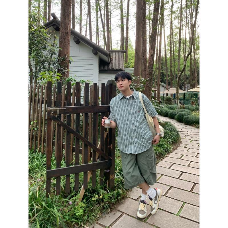 SNIPESITE Summer American Retro Washed Old Multi-pocket Pleated Loose Casual Seven-point Shorts