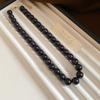 Colorful Elegant Bead Collarbone Chain Vintage Round Acrylic Bead Choker Delicate Neck Accessory for Prom Wear