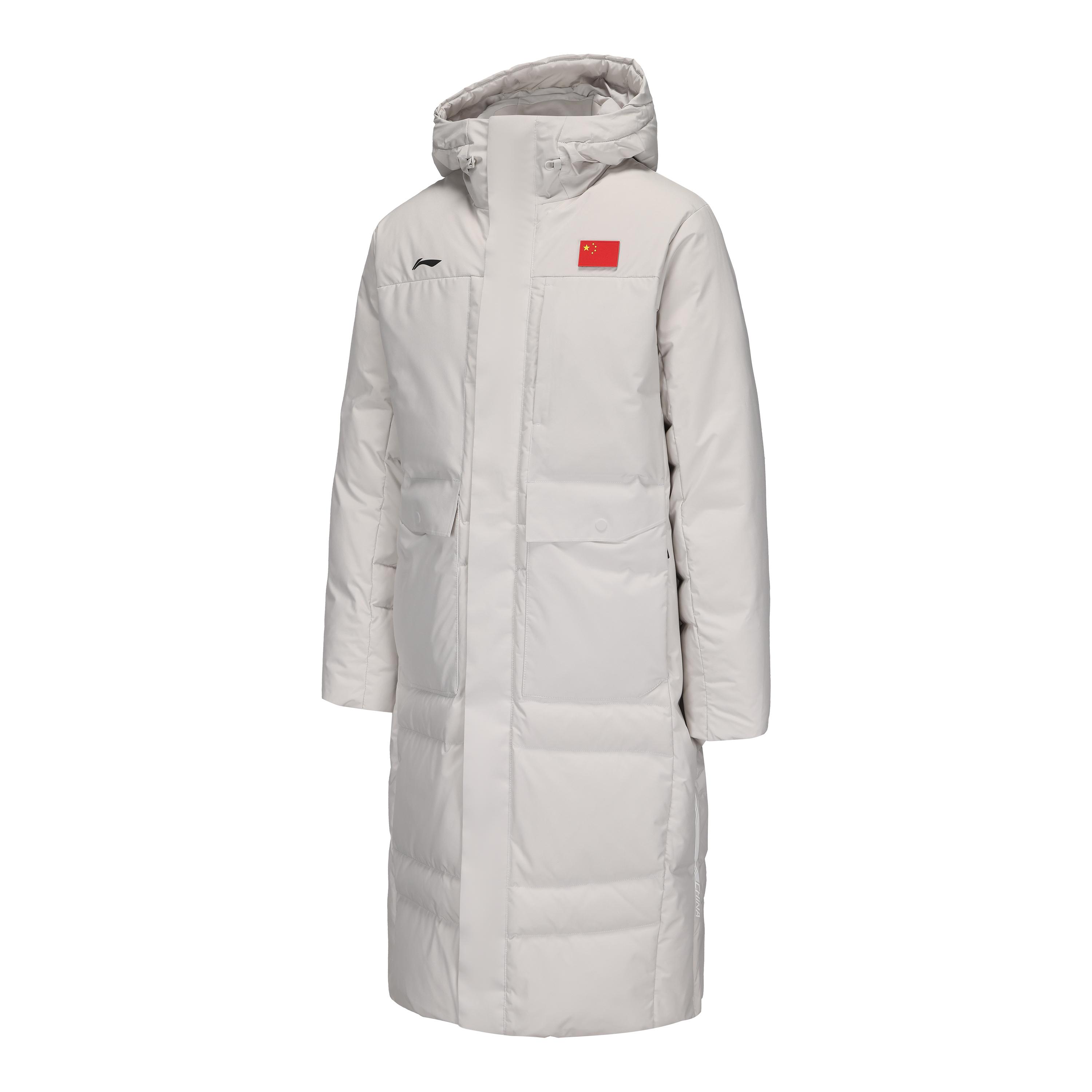 

Li Ning Серия Спортивный Стиль Жизни Куртка Пуховик Длинный с Капюшоном на Молнии с Надписью на Спине Унисекс Верхняя Одежда AYMU277-2 2XL