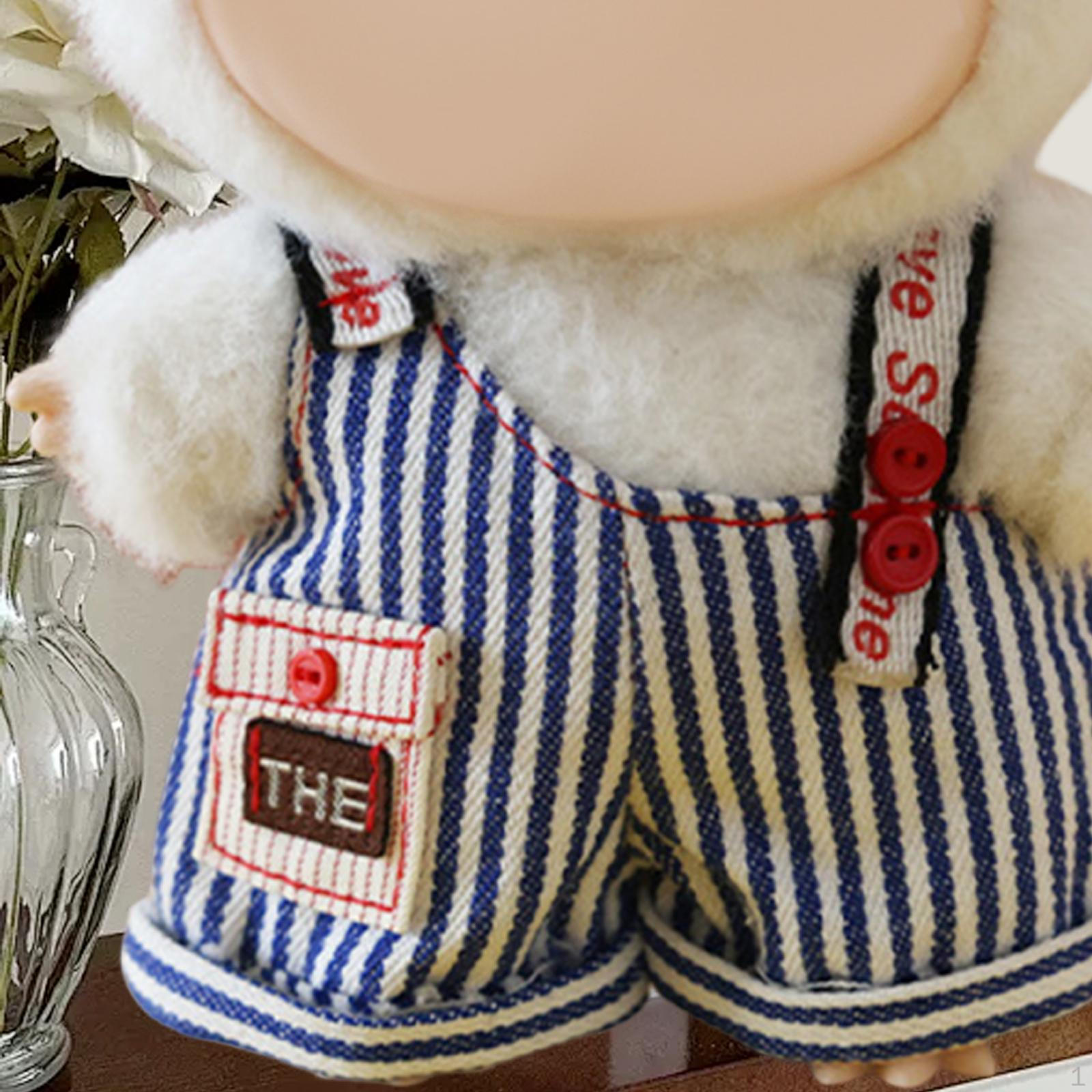 

Mini 17cm Doll Pants Girl Outfit Decor Stripe Pattern Cute Stylish Stuffed Animal Clothing for